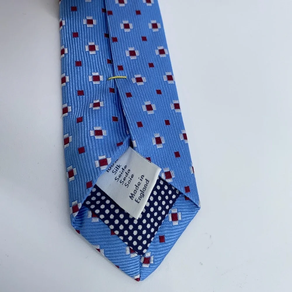 Eton Tie Mens One Size Multi Patterned Silk Classic Fit Necktie England Made NWT